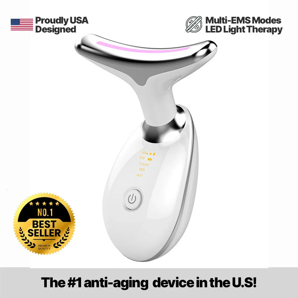 EMS THERAPY FACE NECK LIFT WRINKLE REMOVER TIGHTEN MASSAGER - TIJARAT