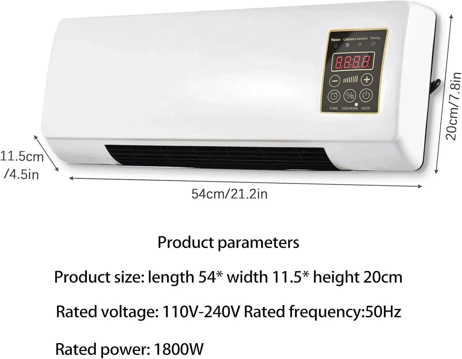 2 - in - 1 Wall - Mounted Air Conditioner and Heater - TIJARAT