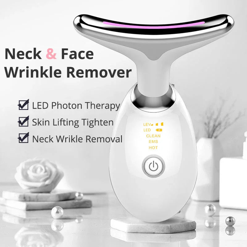 EMS THERAPY FACE NECK LIFT WRINKLE REMOVER TIGHTEN MASSAGER - TIJARAT