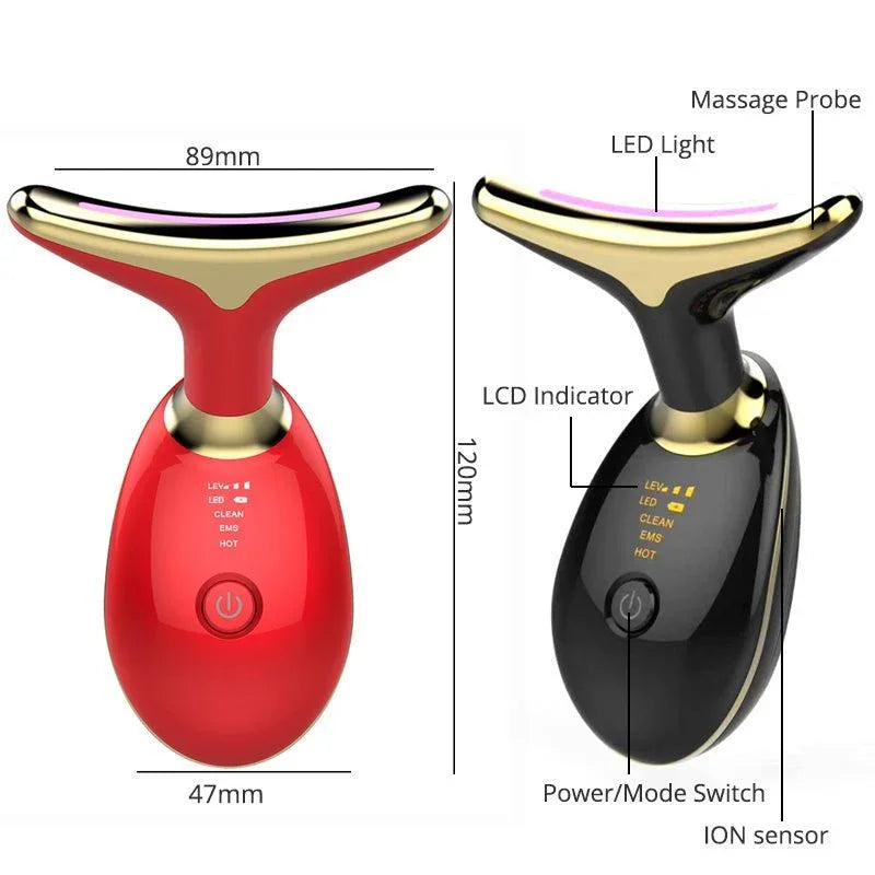 EMS THERAPY FACE NECK LIFT WRINKLE REMOVER TIGHTEN MASSAGER - TIJARAT