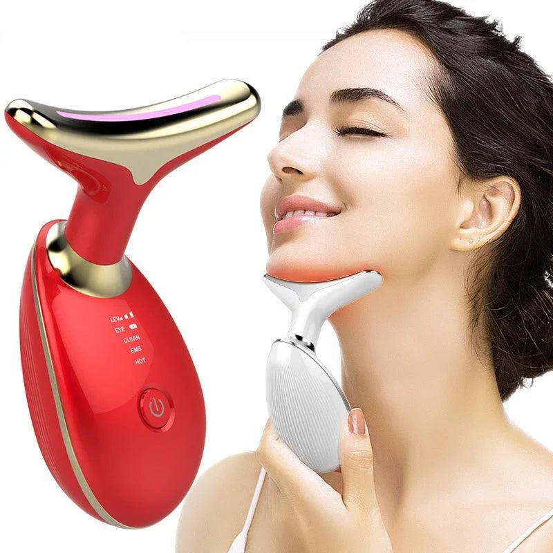 EMS THERAPY FACE NECK LIFT WRINKLE REMOVER TIGHTEN MASSAGER - TIJARAT